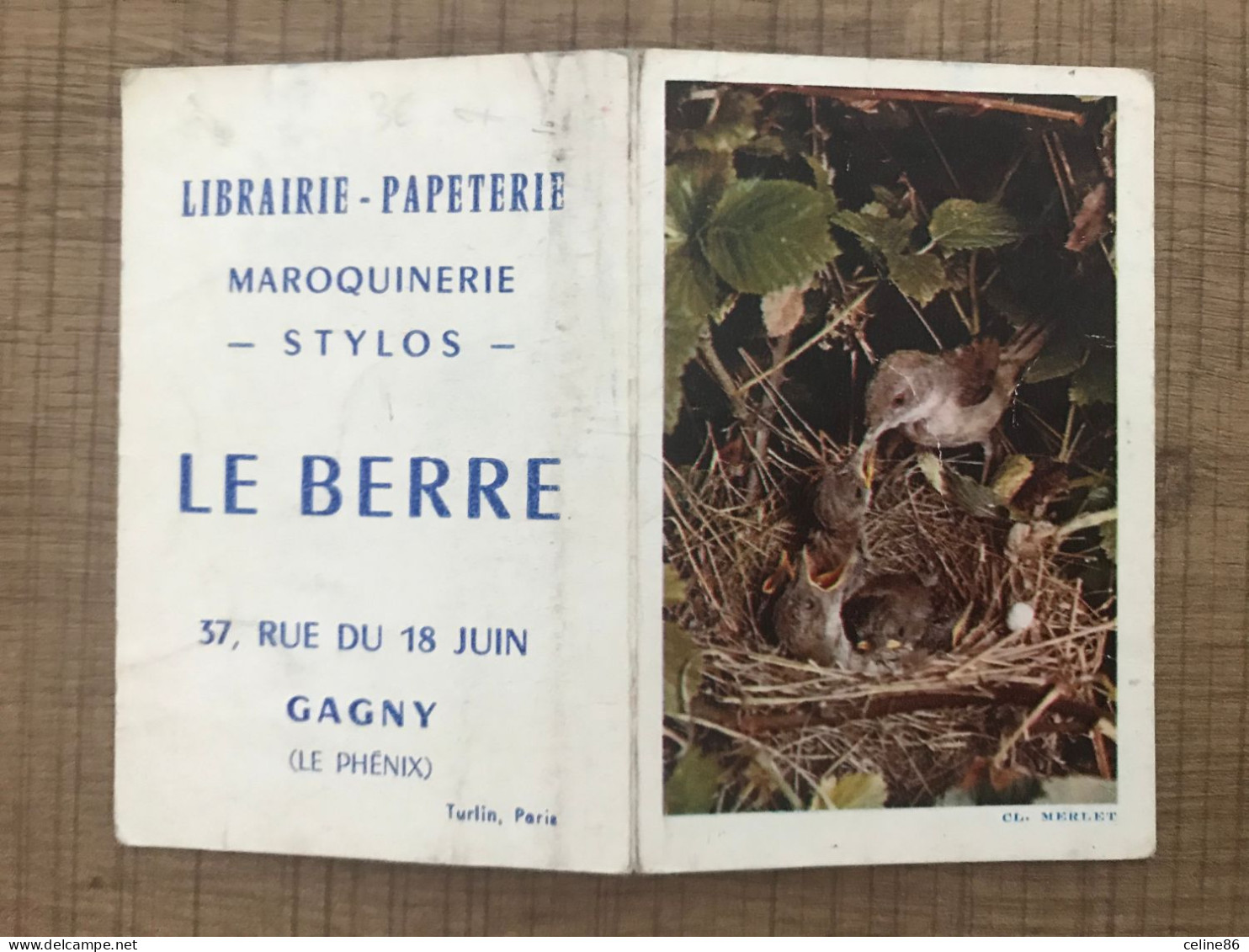1964 MERLET Librairie Papeterie LE BERRE GAGNY - Small : 1961-70