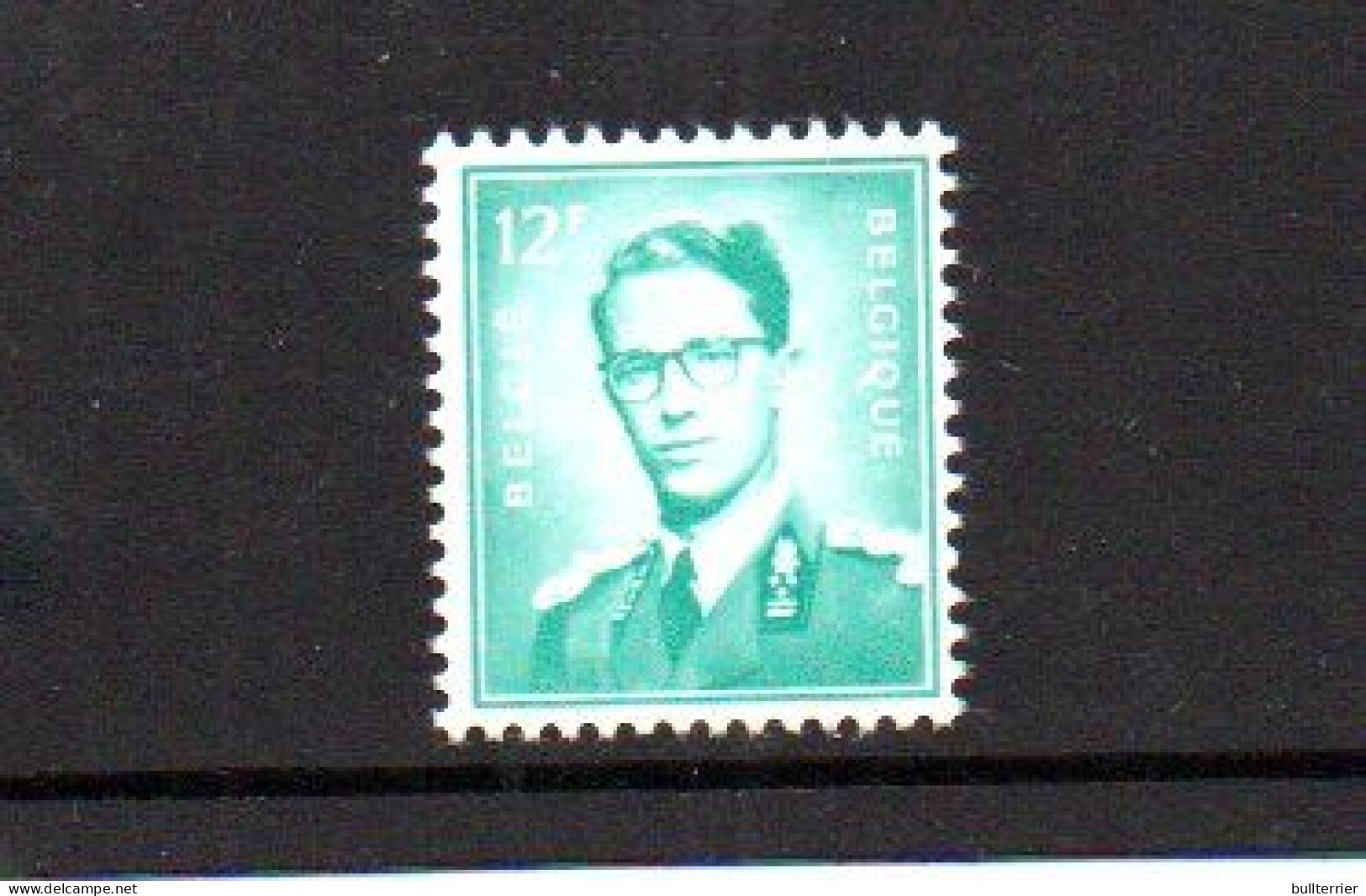 BELGIUM -1953- KING BUDOIN  12FR BLUE GREEN MINT NEVER HINGED  , SG CAT £20 - Oblitérés