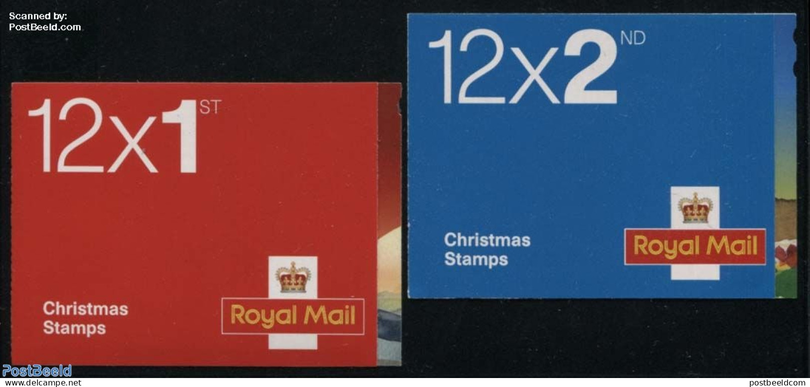 Great Britain 2015 Christmas 2 Booklets, Mint NH, Nature - Religion - Animals (others & Mixed) - Christmas - Ongebruikt