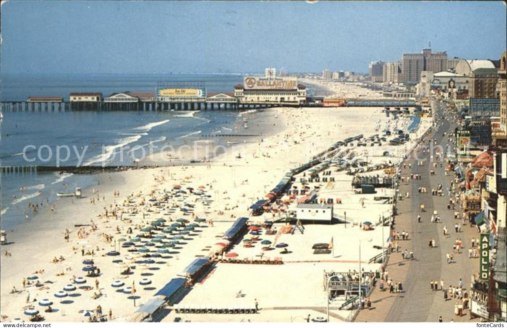 11700494 Atlantic_City_New_Jersey Panoramic View Boardwalk Beach Atlantic Ocean - Otros & Sin Clasificación