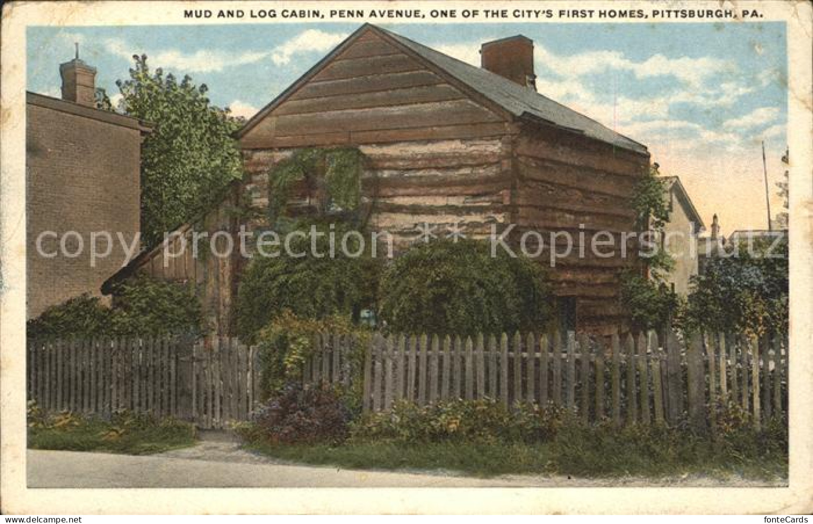 11700479 Pittsburgh Mud And Log Cabin One Of The City's First Homes Pittsburgh - Andere & Zonder Classificatie