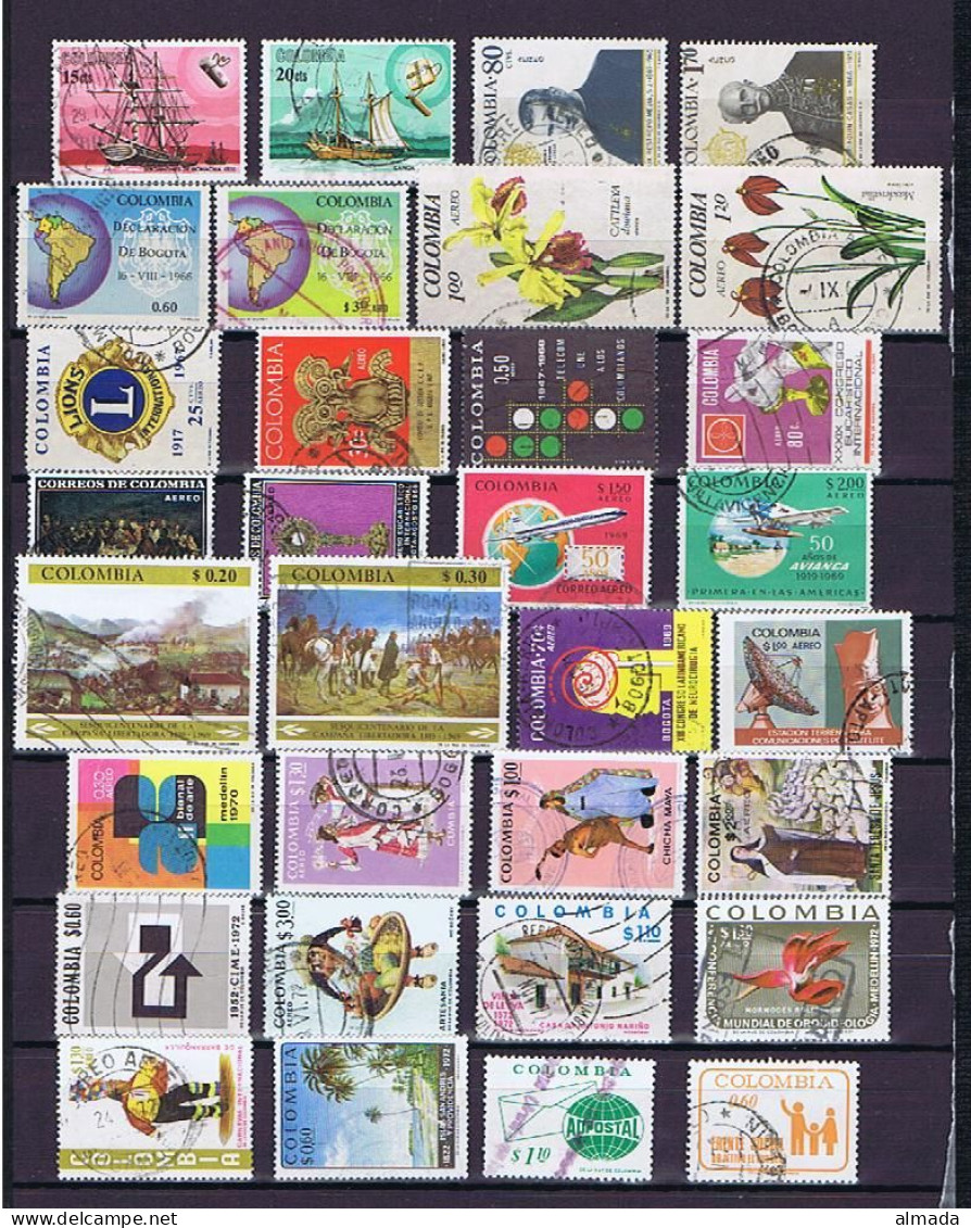 Kolumbien,  Colombia 1966-1975: 62 Diff., Used And 1 Mint Hinged - Colombia