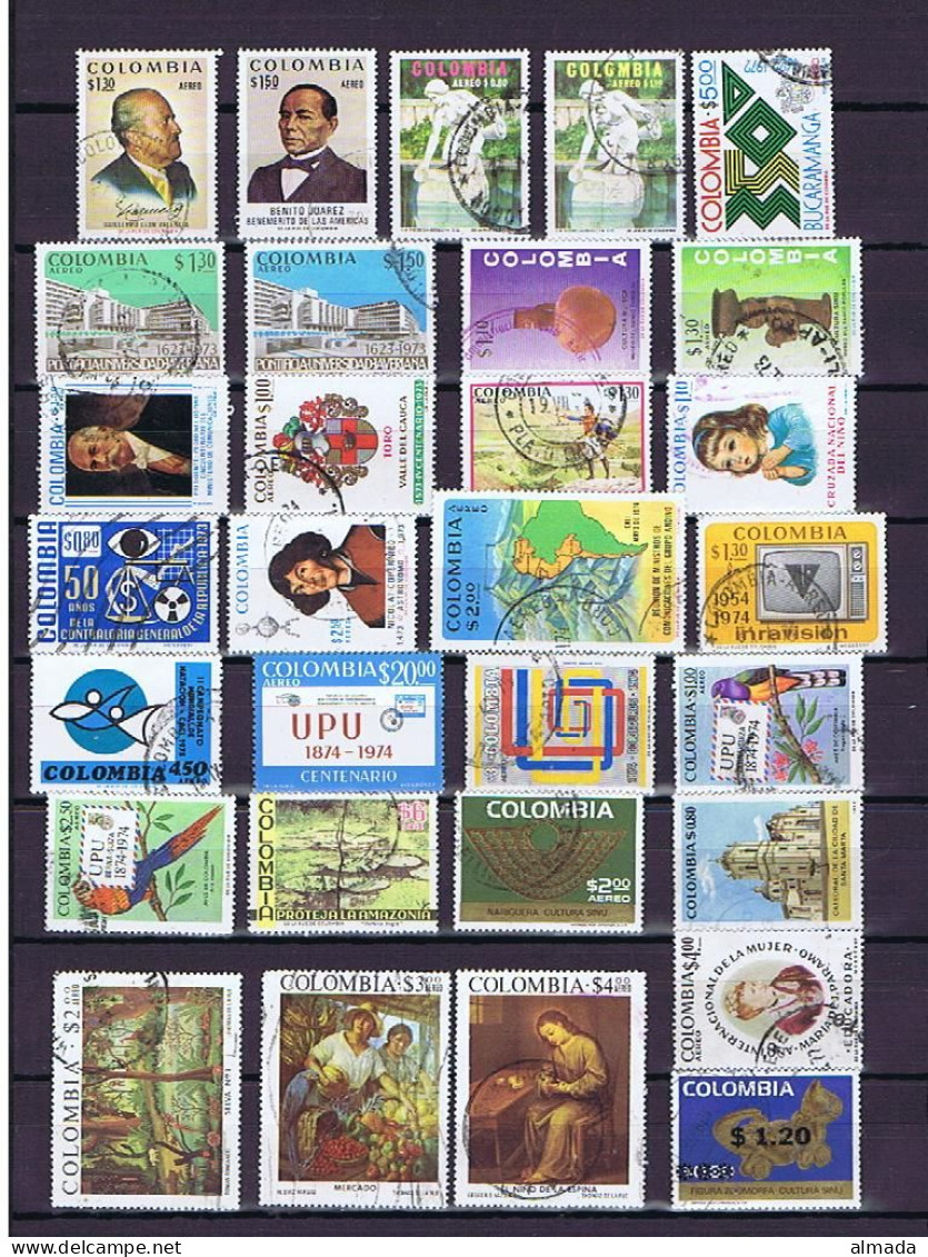 Kolumbien,  Colombia 1966-1975: 62 Diff., Used And 1 Mint Hinged - Colombie