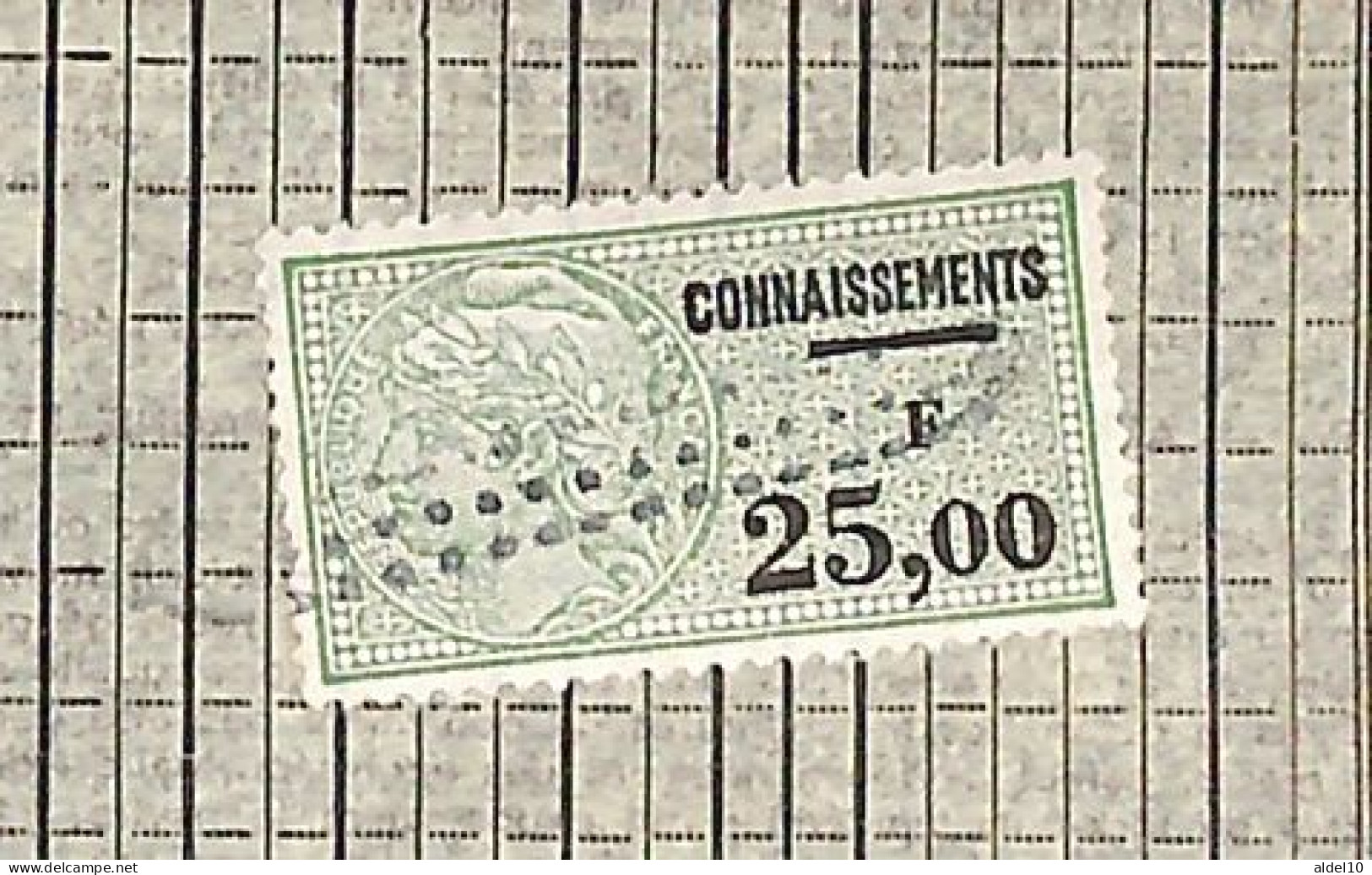 Connaissement Pour Bordeaux 1965 Avec Timbres Valeur 25,00 F Vert - Covers & Documents
