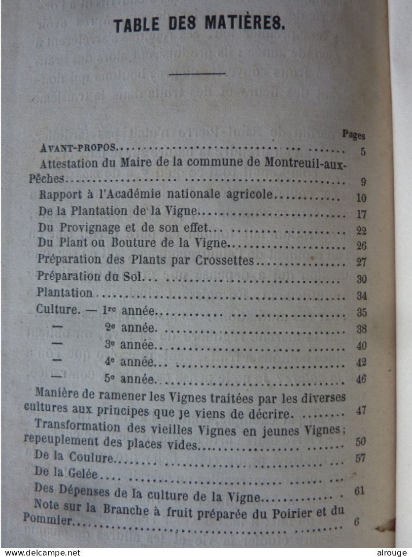 Culture De La Vigne En Plein Champsans échalas Ni Attaches Par Eloi Trouillet, 1859 - 1801-1900