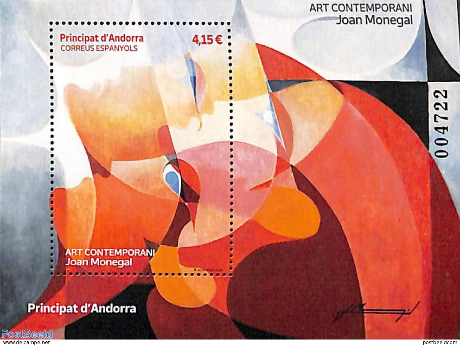 Andorra, Spanish Post 2021 Joan Monegal S/s, Mint NH, Art - Modern Art (1850-present) - Neufs