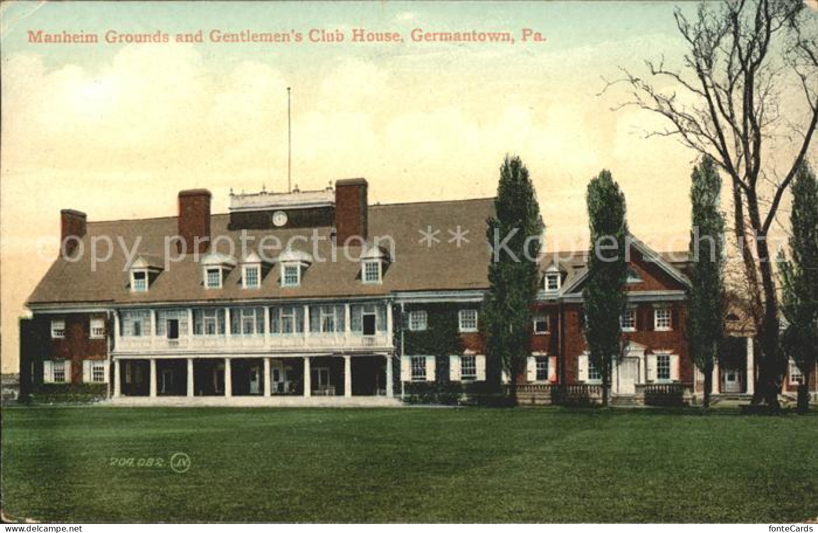 11700411 Germantown Pennsylvania Manheim Grounds And Gentlemen's Club House Germ - Autres & Non Classés