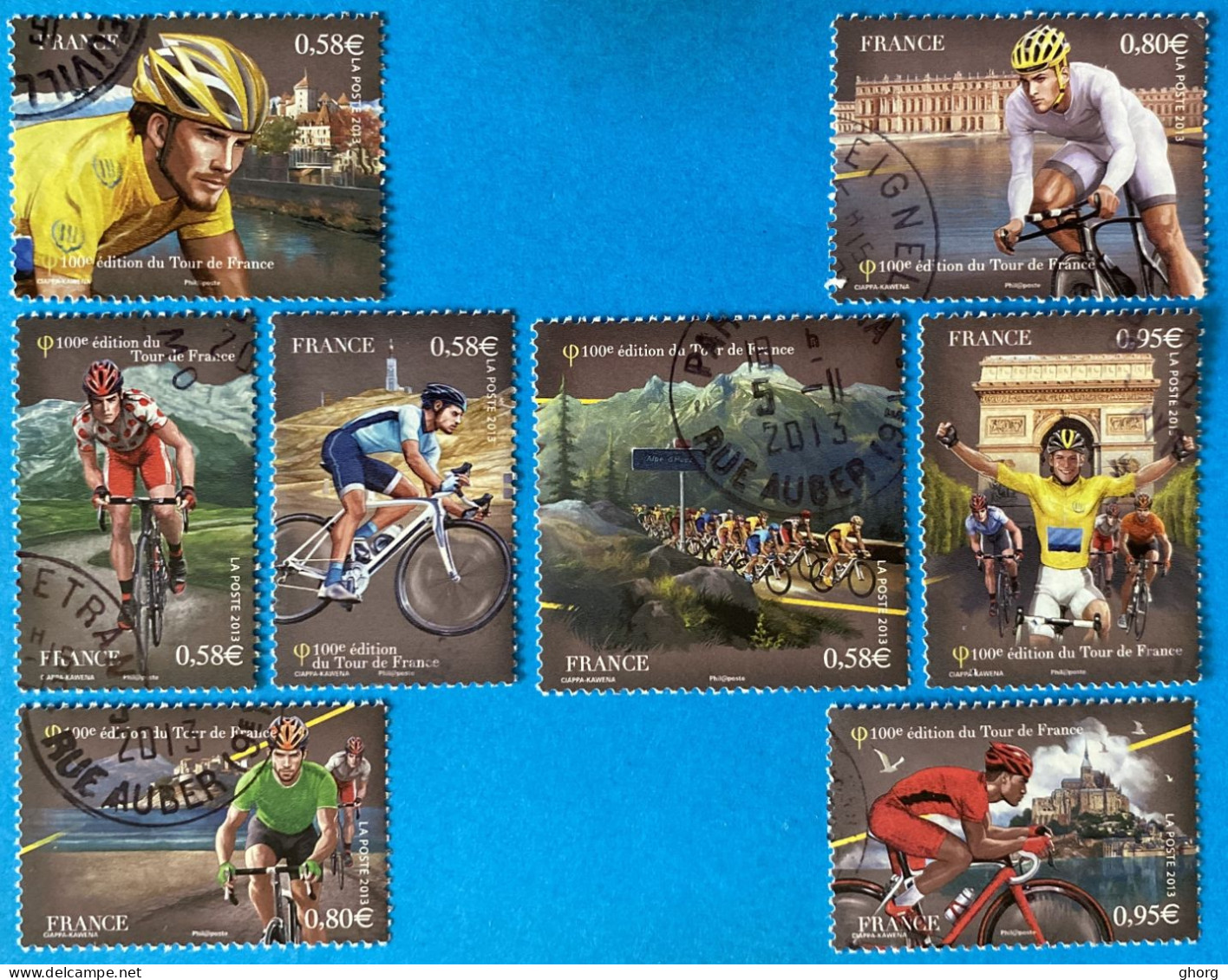 France 2013 : Cyclisme, 100e édition Du Tour De France N° 4755 à 4762 Oblitéré - Gebraucht
