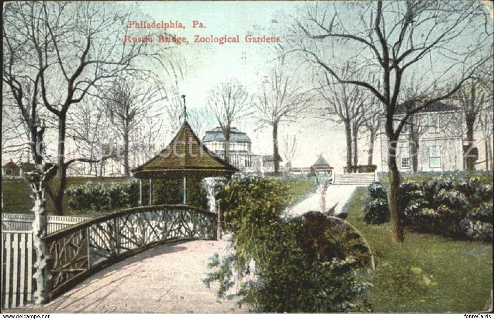 11700407 Philadelphia Pennsylvania Rustic Bridge Zoological Gardens Philadelphia - Altri & Non Classificati