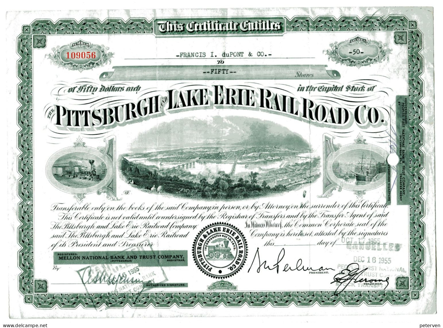 PITTSBURGH And LAKE ERIE RAILROAD CO. - Bahnwesen & Tramways