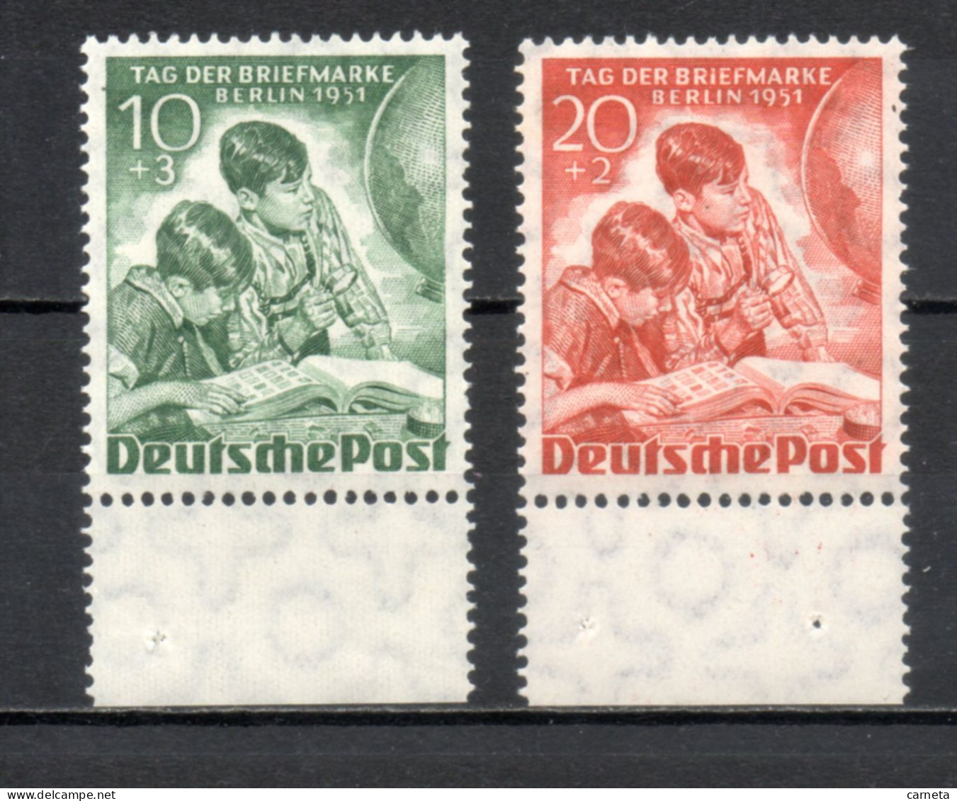 ALLEMAGNE BERLIN    N° 66 + 67   NEUFS SANS CHARNIERE   COTE 75.00€   JOURNEE DU TIMBRE - Unused Stamps