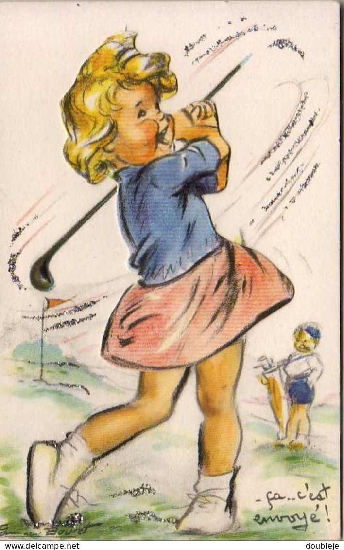 ÇA C'EST ENVOYÉ  ....... Thème Golf .....Illustrateur Germaine Bouret ..... Avec Découpis  .... état TB - Bouret, Germaine