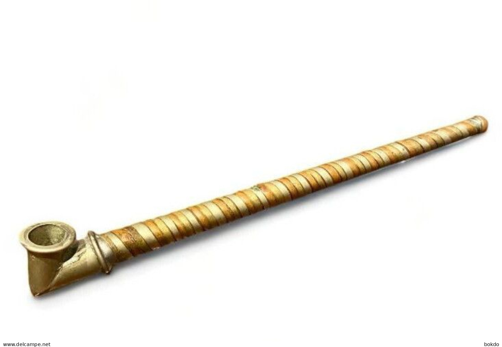 Rare Pipe - Torsadée - Bronze Ou Simi - 14,5 Cm - Autres & Non Classés