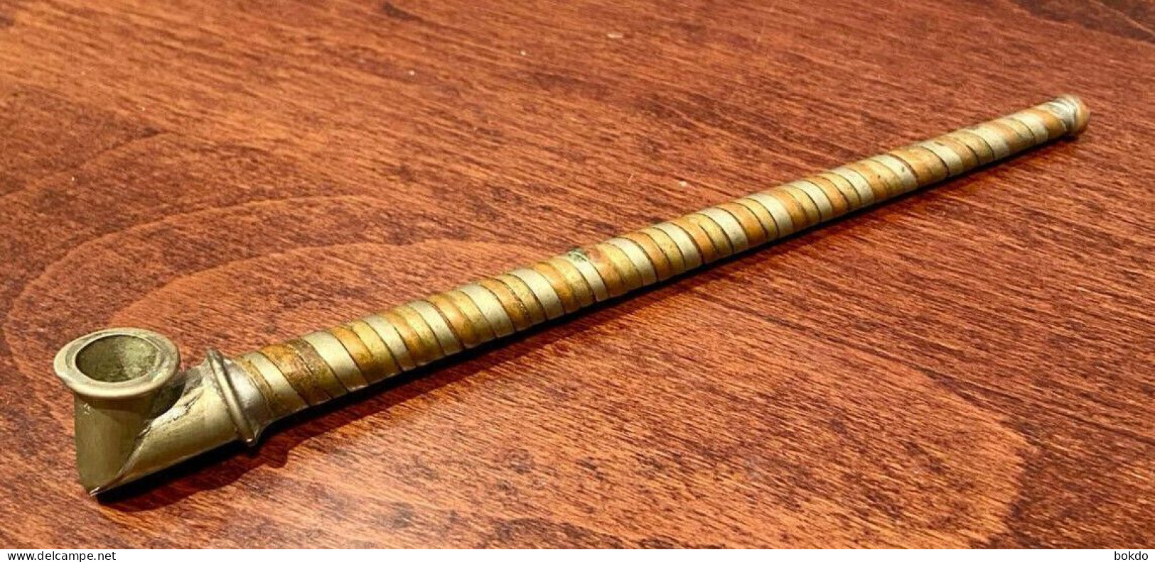 Rare Pipe - Torsadée - Bronze Ou Simi - 14,5 Cm - Altri & Non Classificati