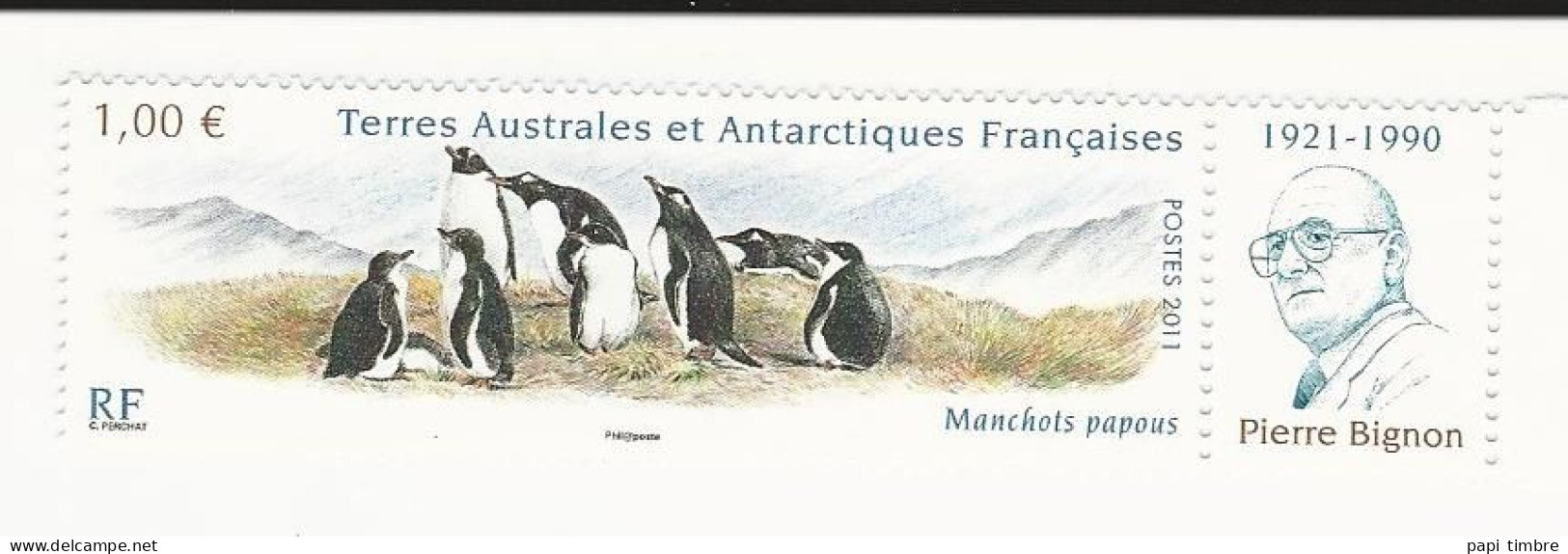 TAAF-2011-84e Congrès De La FFAP. Manchots Papous - N° 595 ** - Unused Stamps