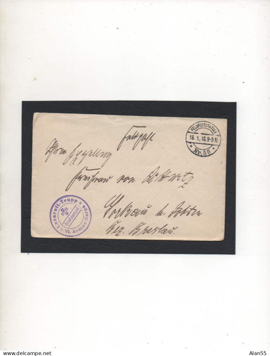 ALLEMAGNE,1916, LAZARETT-TRUP, VI ARMEE-KORPS - Kriegsgefangenenpost