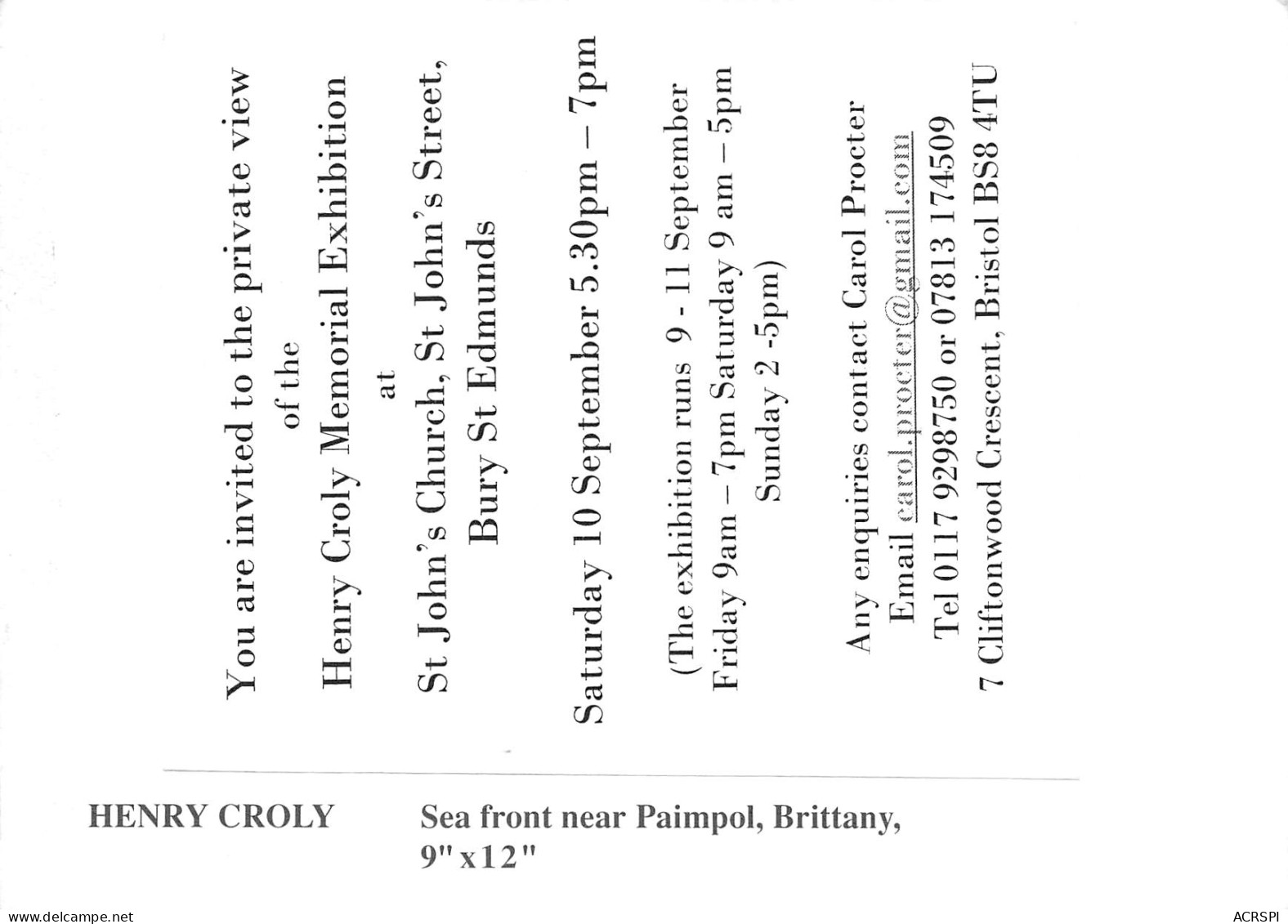 22  Paimpol Sea From The Town Par HENRY CROLY     N° 4 \ML4000 - Paimpol