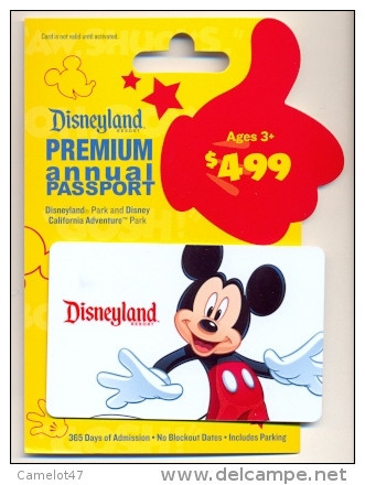 U.S.A. Disneyland California Ticket # 140a - Passaporti  Disney