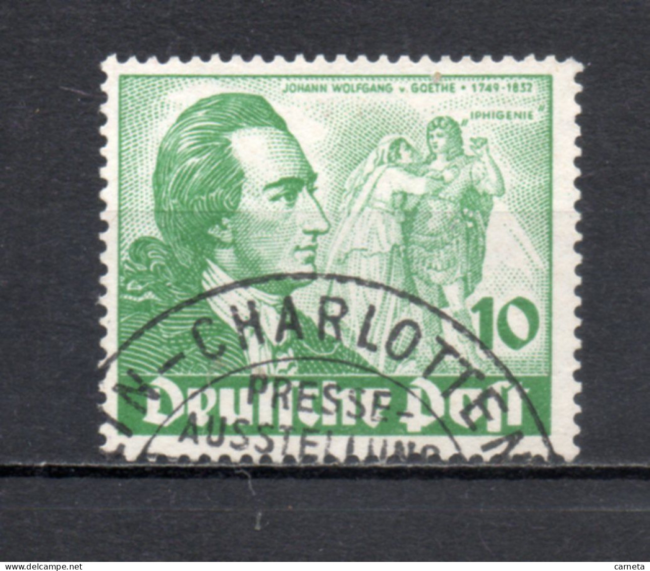 ALLEMAGNE BERLIN    N° 51   OBLITERE   COTE 95.00€   GOETHE - Used Stamps