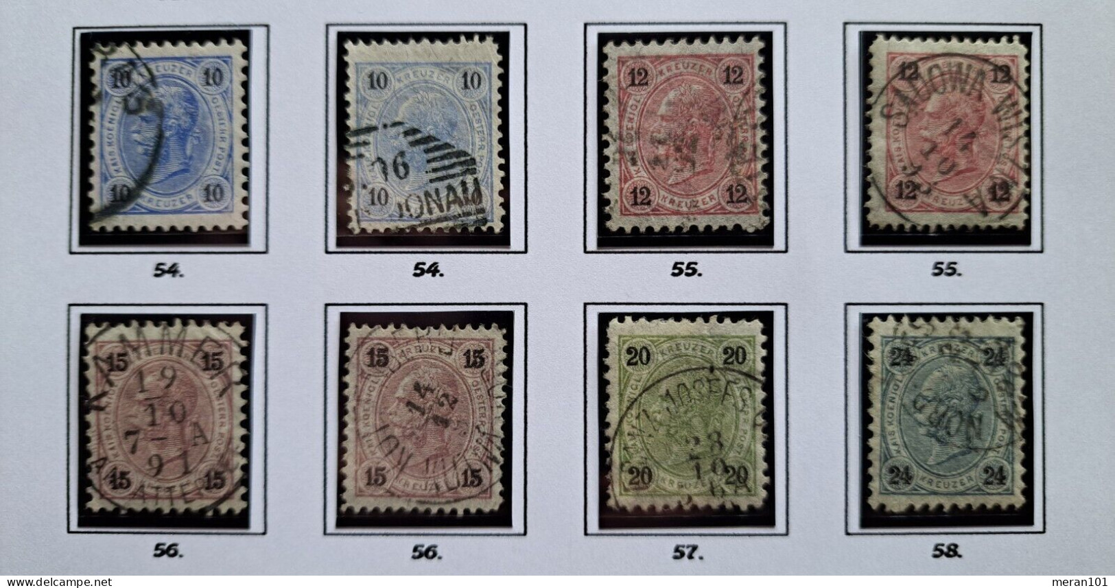 Österreich 1890, Partie Mi 50-62 Gestempelt, Zähnung - Used Stamps