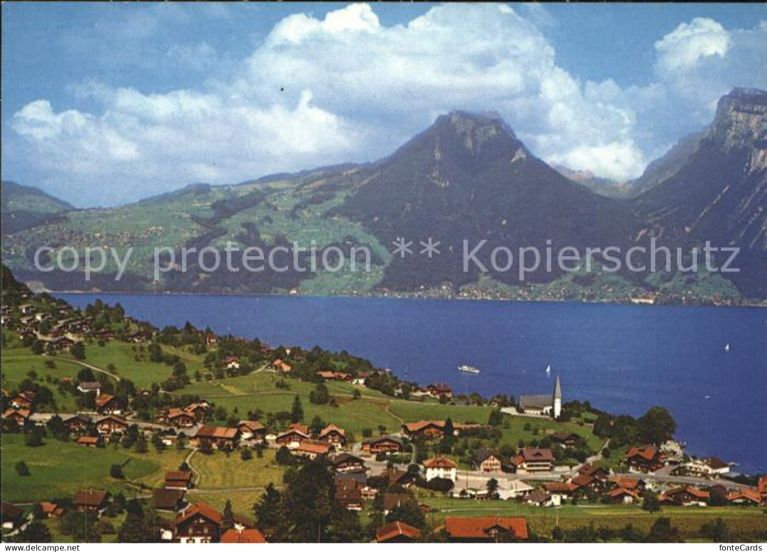 11698160 Faulensee Panorama Mit Sigriswiler Rothorn Justistal Niederhorn Faulens - Otros & Sin Clasificación