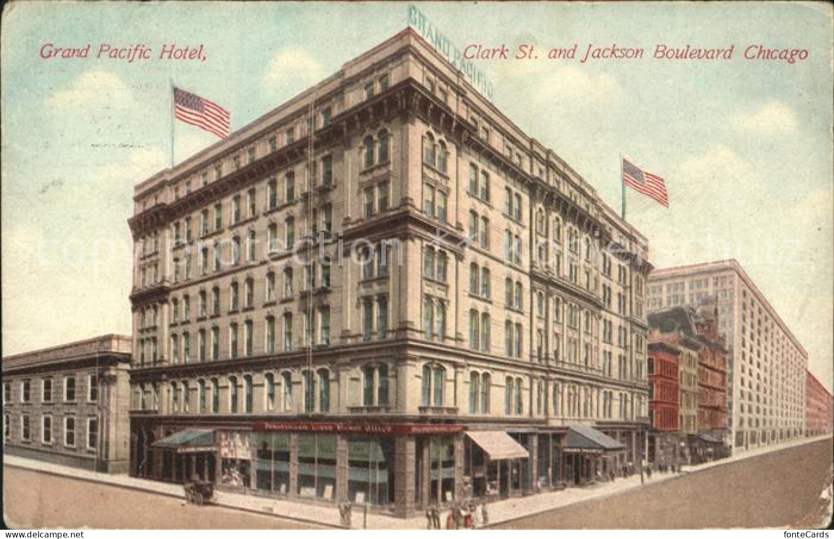 11697306 Chicago_Illinois Grand Pacific Hotel Clark St. Jackson Boulevard - Autres & Non Classés
