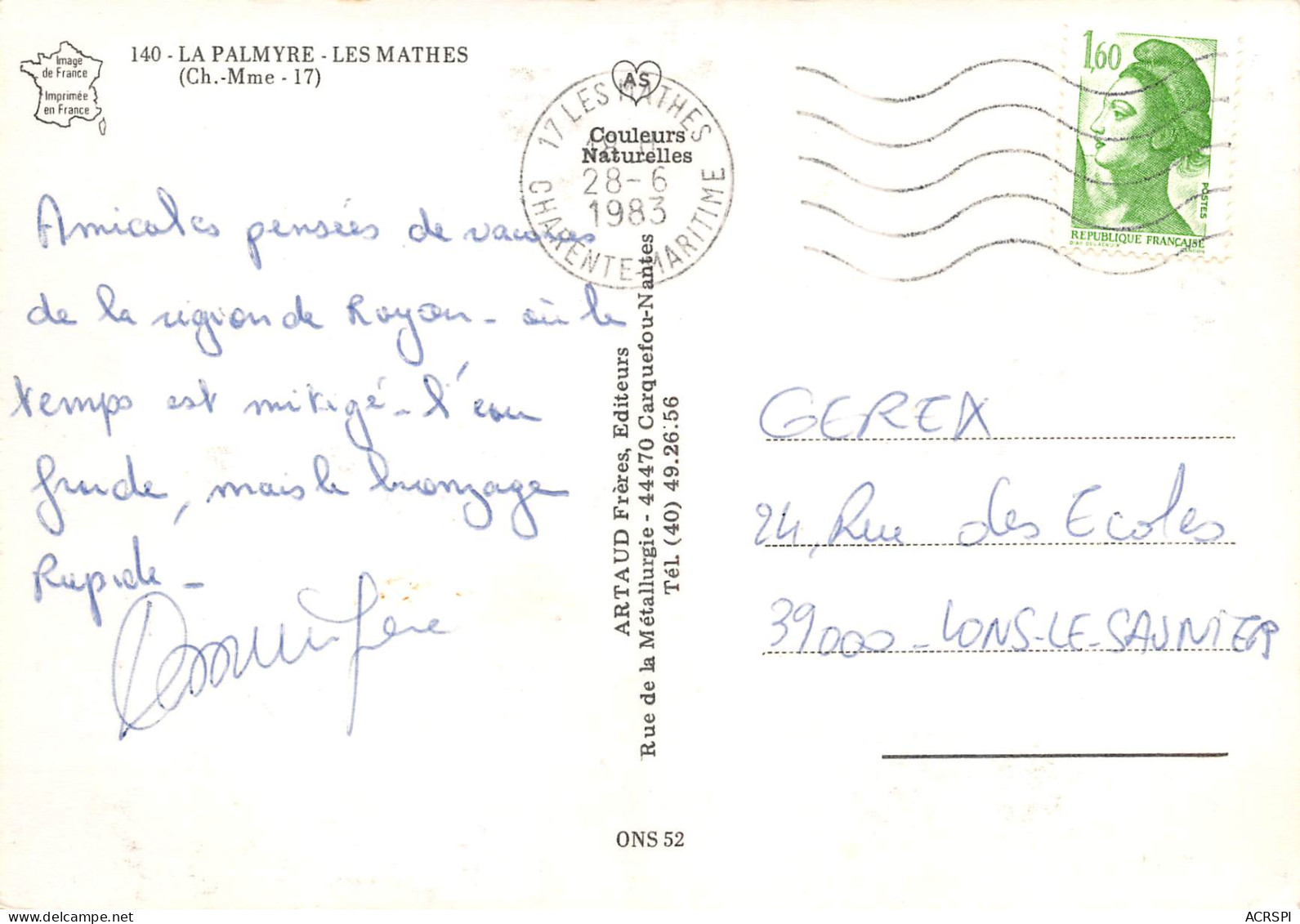 17 Les Mathes La Palmyre Le Phare De La COUBRE    N° 55 \ML4008 - Les Mathes