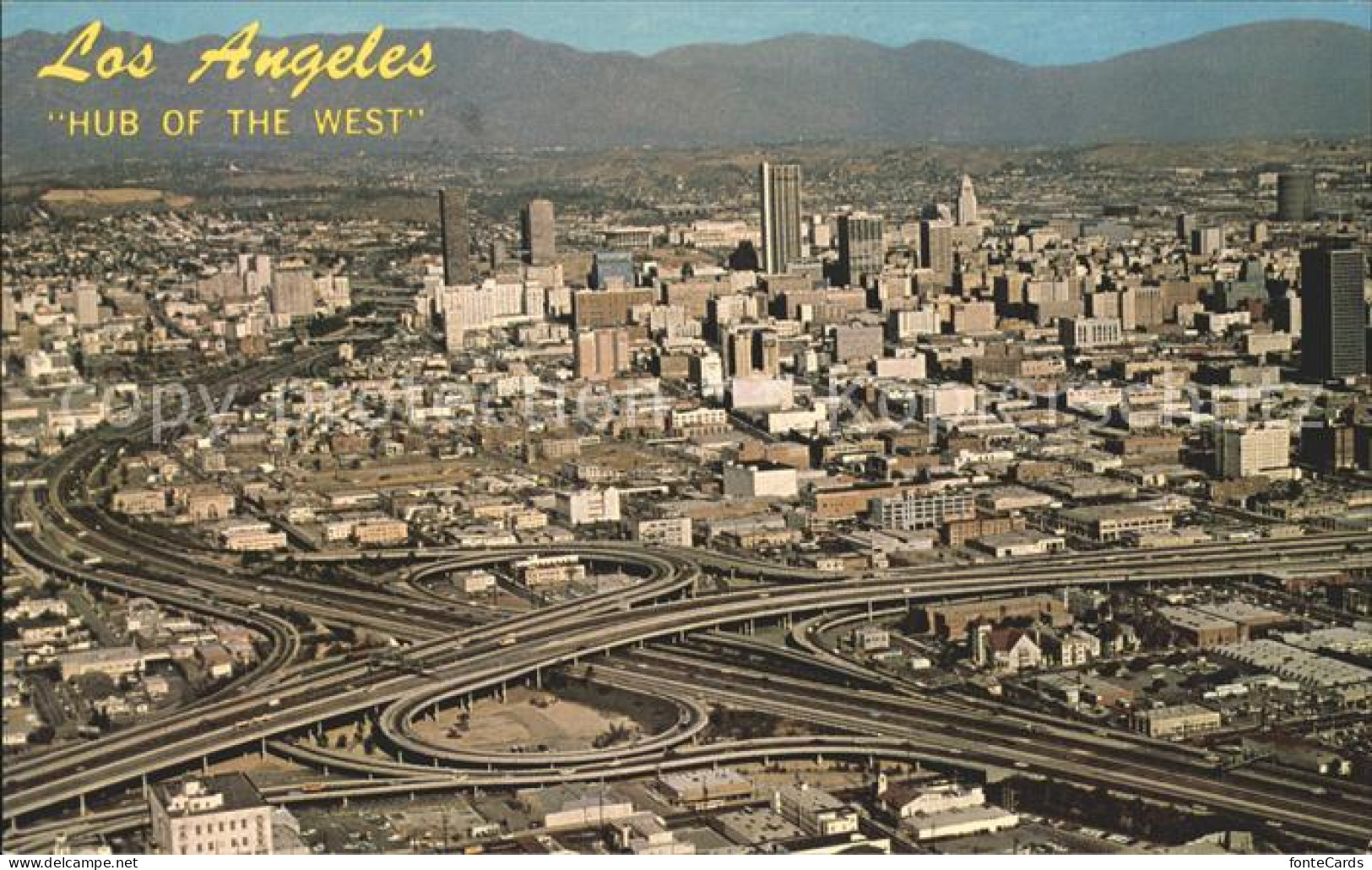 11696972 Los_Angeles_California Fliegeraufnahme Downtown Los Angeles Showing Wor - Sonstige & Ohne Zuordnung