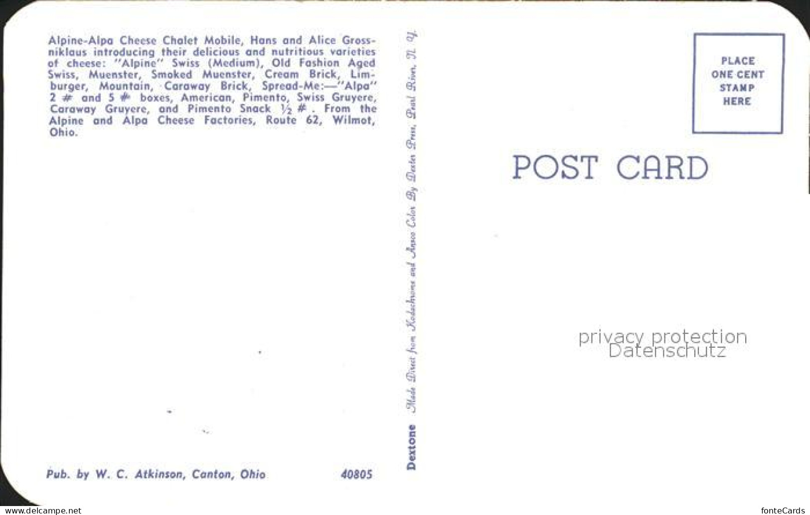 11696850 Ohio_US-State Alpine-Alpa Cheese Mobile Hans Alice Grossniklaus - Other & Unclassified