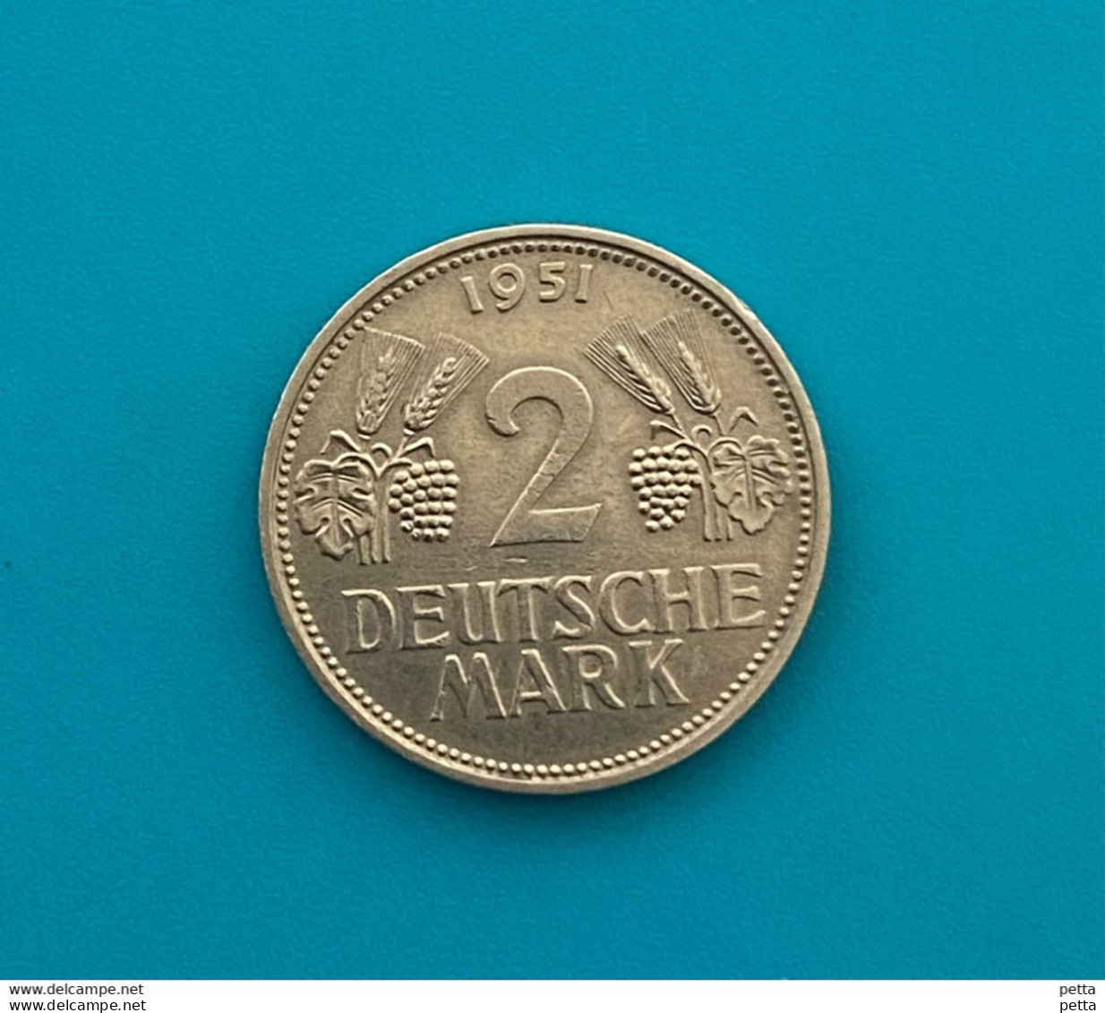 Monnaie De 2 Mark 1951D / Vendu En L’état (3) - 2 Marchi