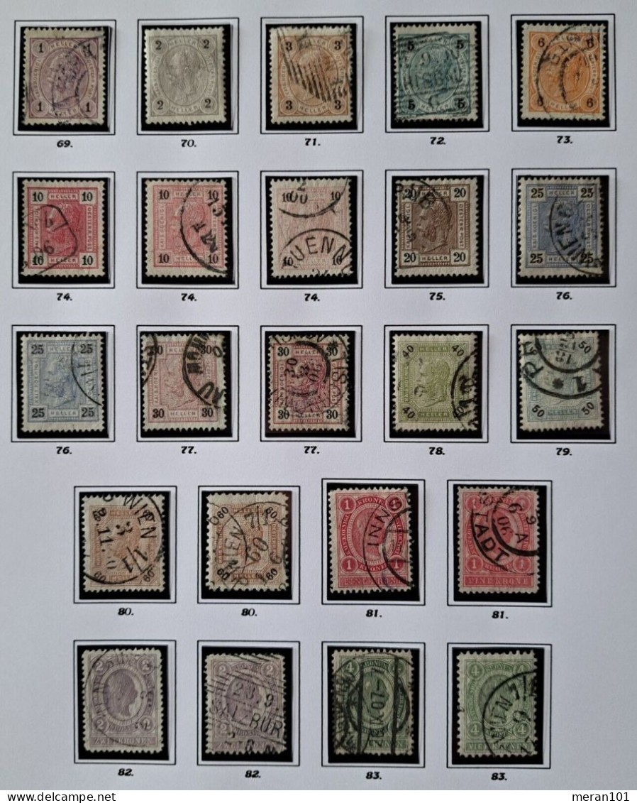 Österreich 1899, Mi 69-83 Gestempelt , Farben - Used Stamps