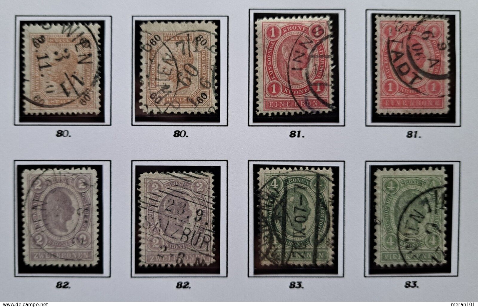 Österreich 1899, Mi 69-83 Gestempelt , Farben - Used Stamps