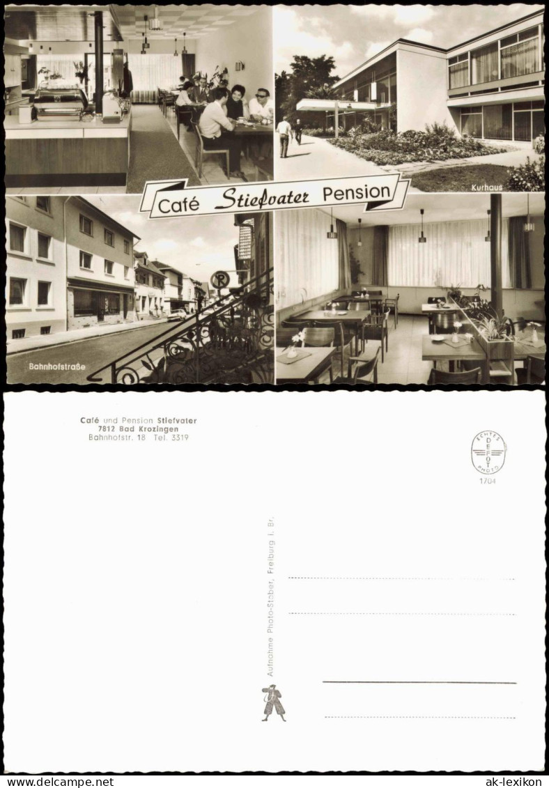 Ansichtskarte Bad Krozingen Café Stiefvater Pension 4 Bild 1964 - Bad Krozingen
