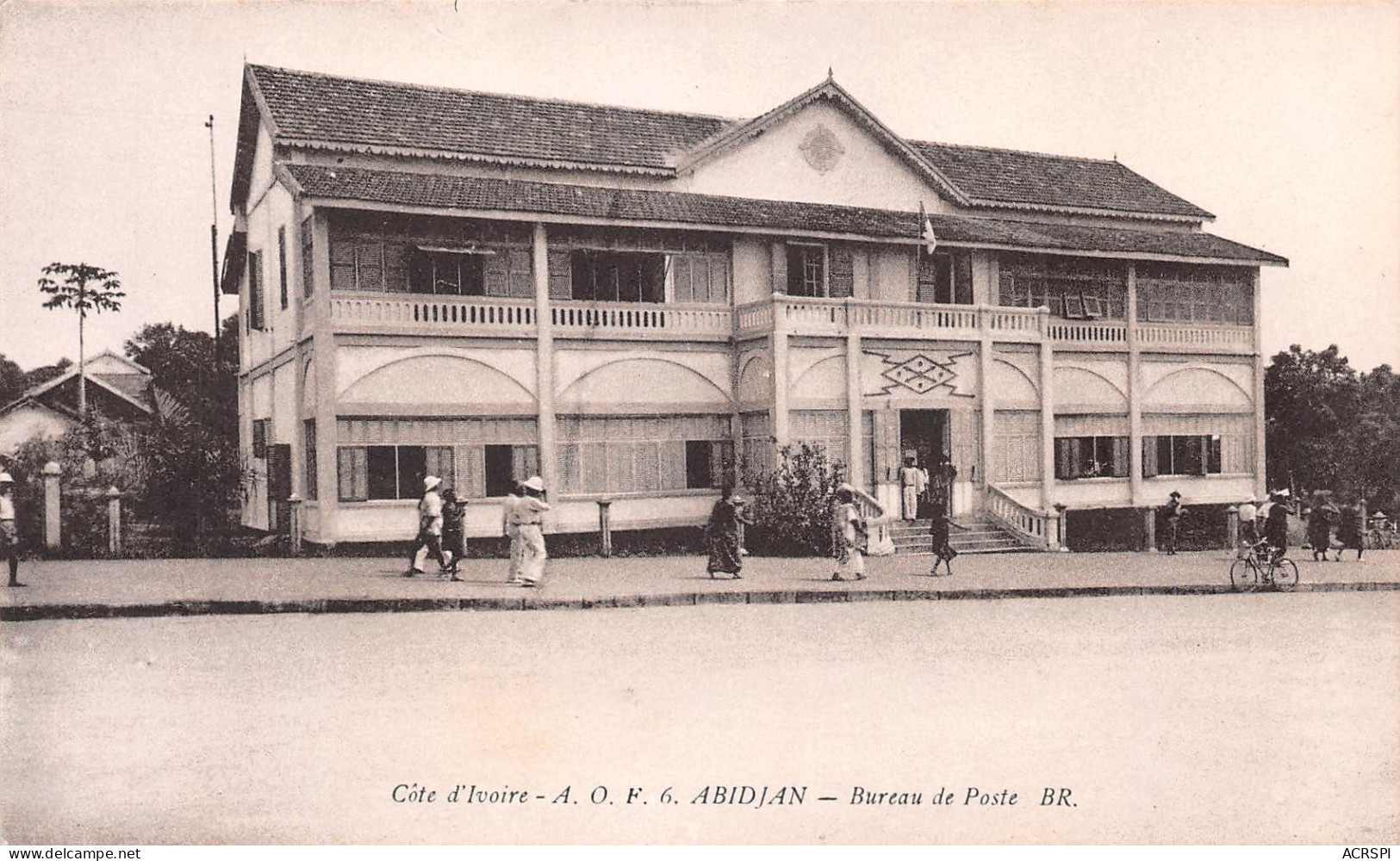 CÔTE-D'IVOIRE ( A.O.F ) ABIDJAN Avenue Du Gouvernement-le Bureau De Poste PTT  N° 47 \ML4020 - Ivoorkust