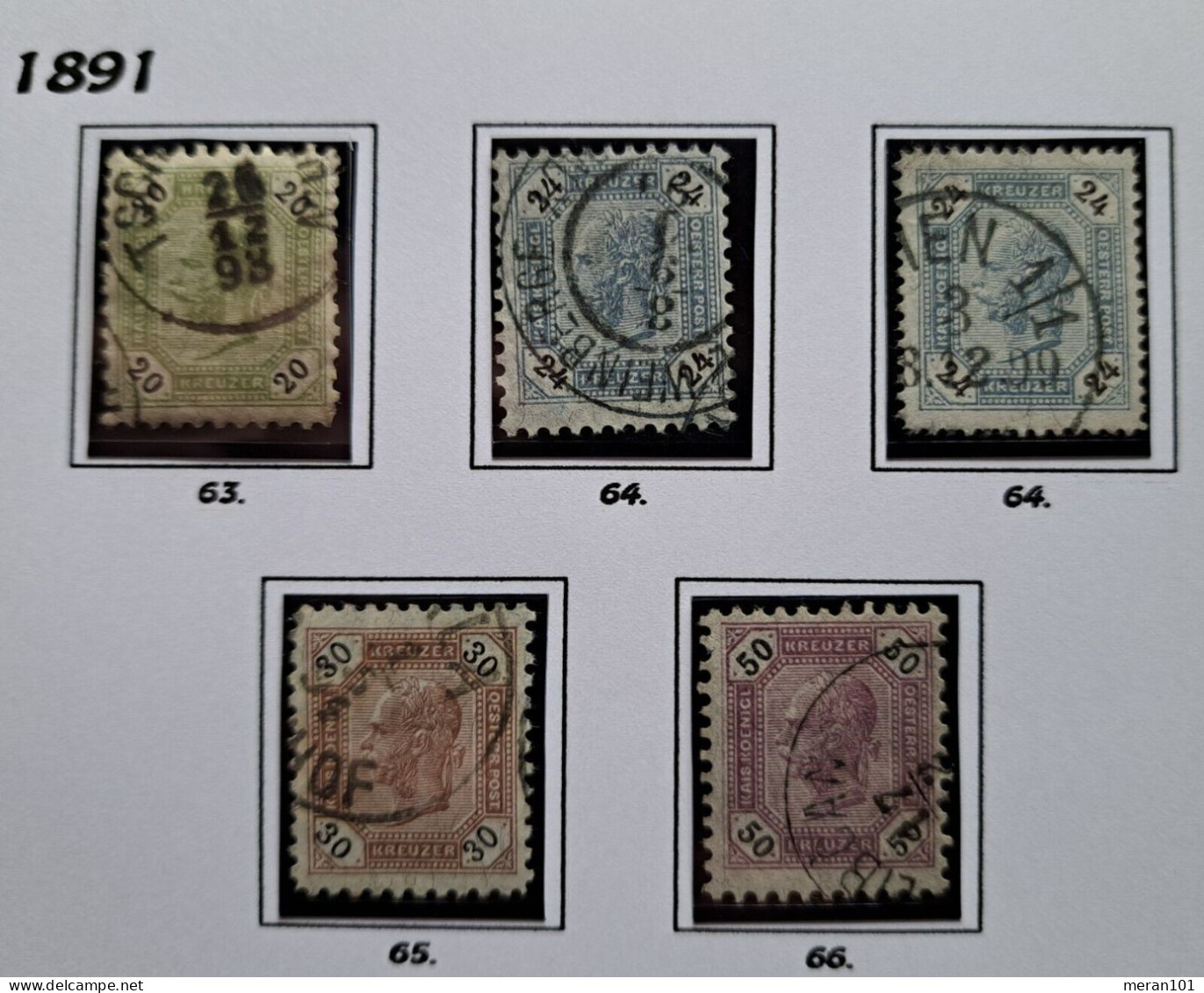 Österreich 1891/96, Mi 63-68 Gestempelt - Used Stamps