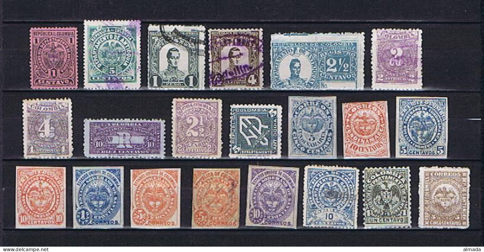 Kolumbien, Colombia: Departamentos, 21 Diff (1 Hinged, Some Used, Rest Unused But No Gum) - Colombia