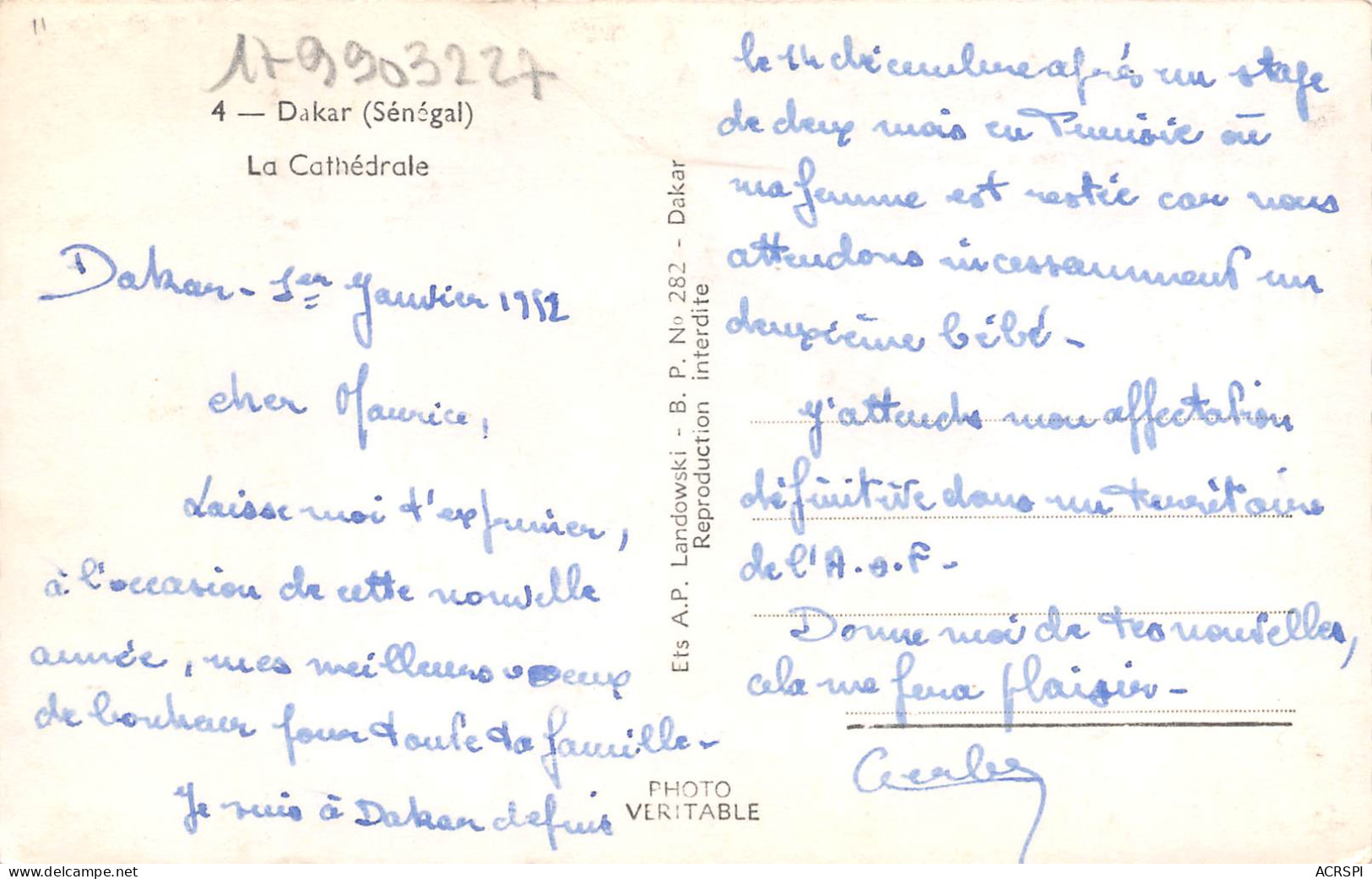 SENEGAL DAKAR La Cathédrale   (2 Scans) N° 38 \ML4033 - Senegal