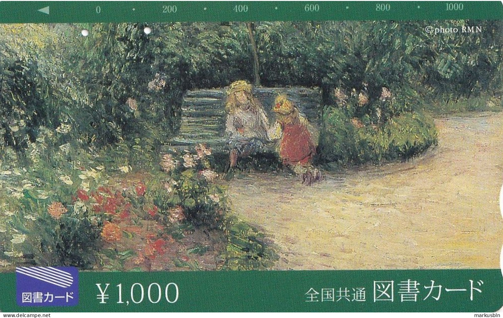 Japan Prepaid Libary Card 1000 - Art Painting Monet - Giappone