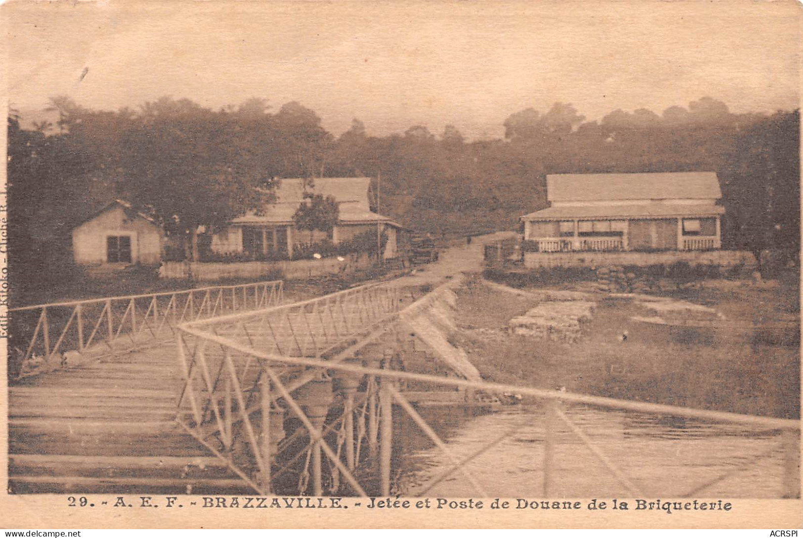 CONGO BRAZZAVILLE  Jetée Et Poste De Douane De La Briqueterie  (2 Scans)N° 21\ML4035 - Brazzaville