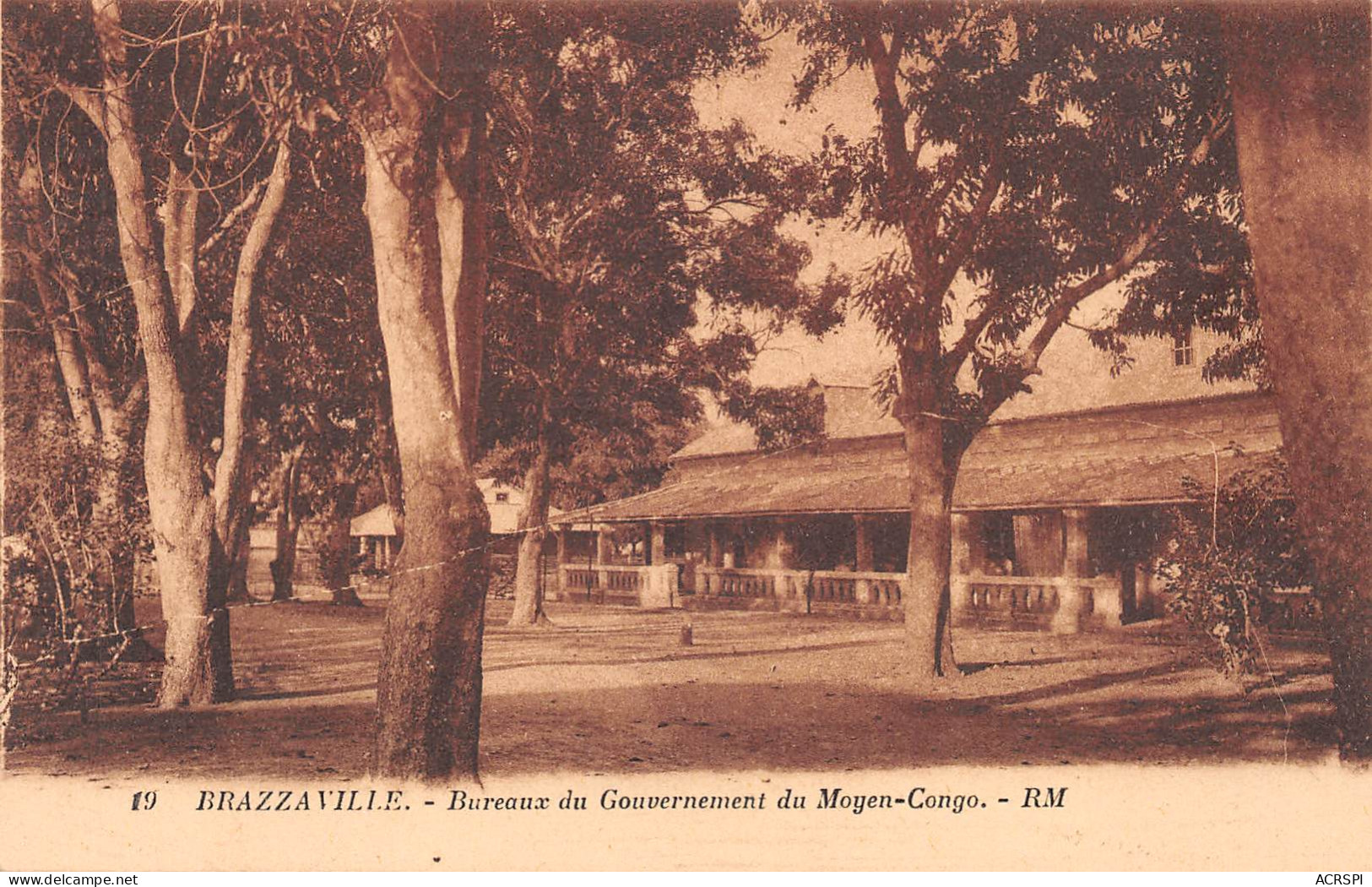 CONGO BRAZZAVILLE  BUREAUX DU GOUVERNEMENT DU MOYEN CONGO Carte Vierge  (2 Scans)N° 29\ML4035 - Brazzaville