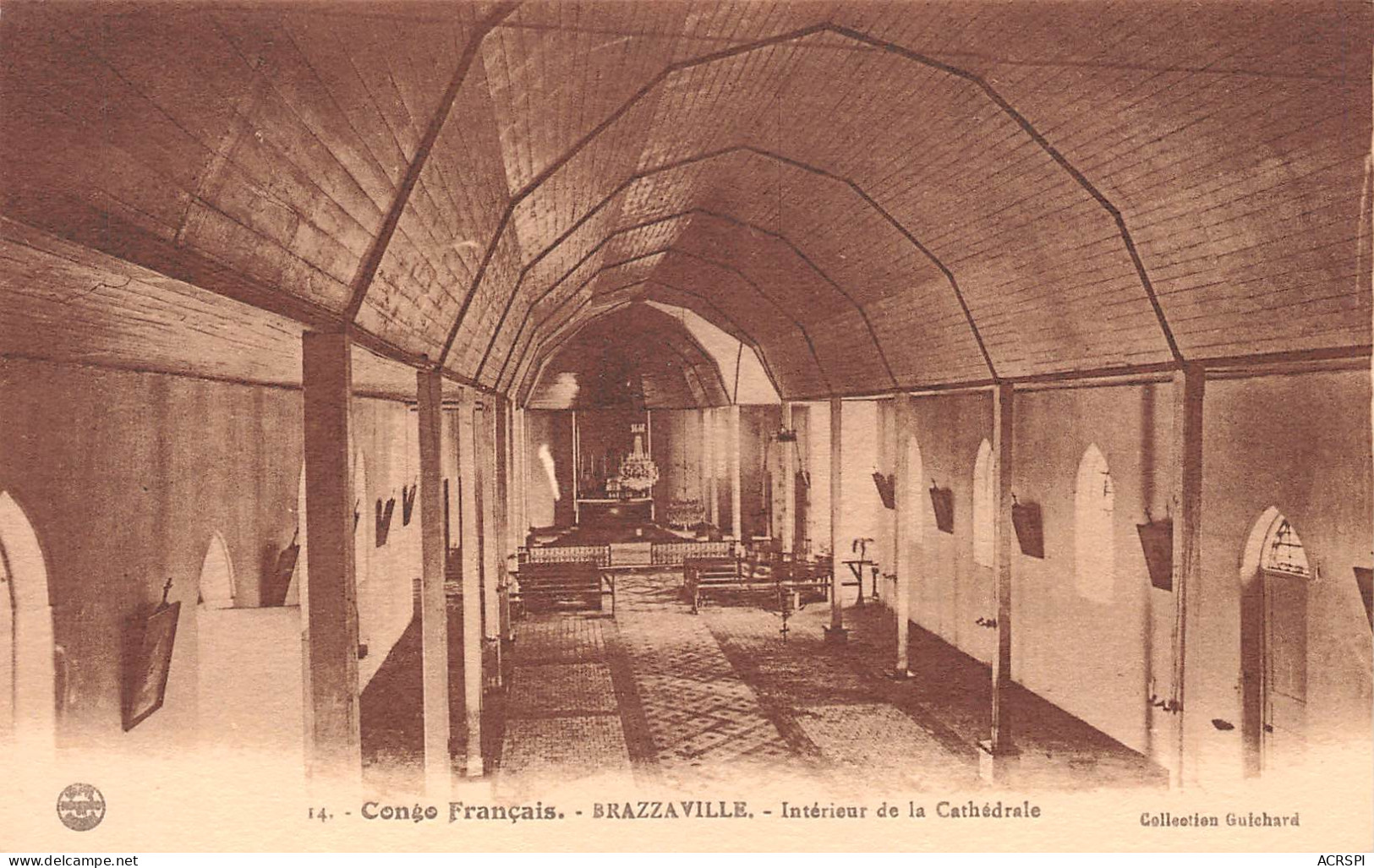 CONGO BRAZZAVILLE Interieur De La Cathedrale  Carte Vierge (2 Scans)N° 68\ML4035 - Brazzaville