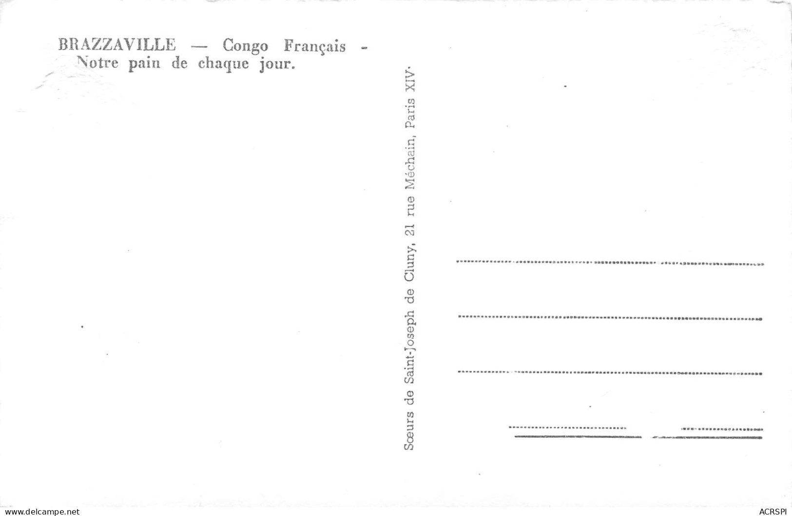 CONGO BRAZZAVILLE La Boulangerie En Extérieur  (2 Scans)N° 1 \ML4036 - Brazzaville