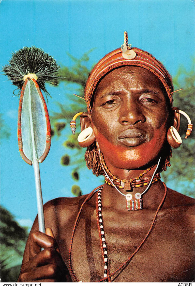 KENYA Homme Samburu Tribes Portrait Homme Tribal Trés Beaux Timbres (Scans R/V) N° 19 \ML4039 - Kenya