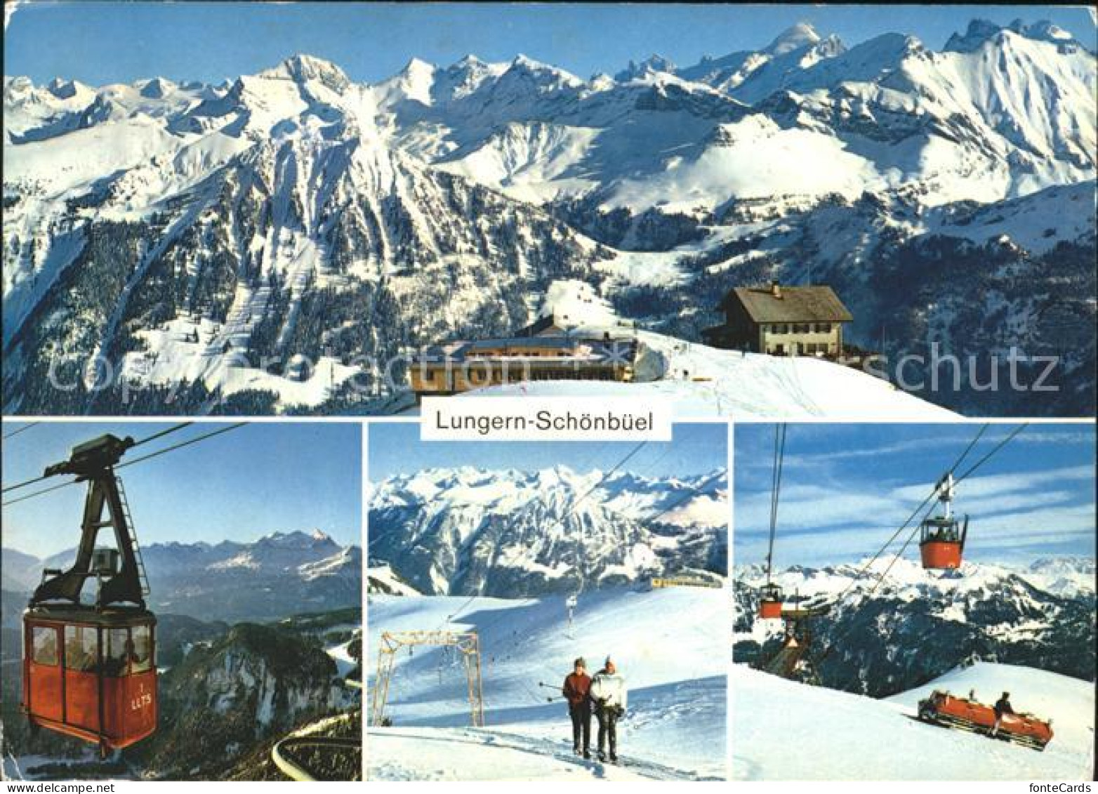 11696114 Lungern Schoenbueel Seilbahn Skigebiet Hotel Berghaus Sporthotel Lunger - Autres & Non Classés