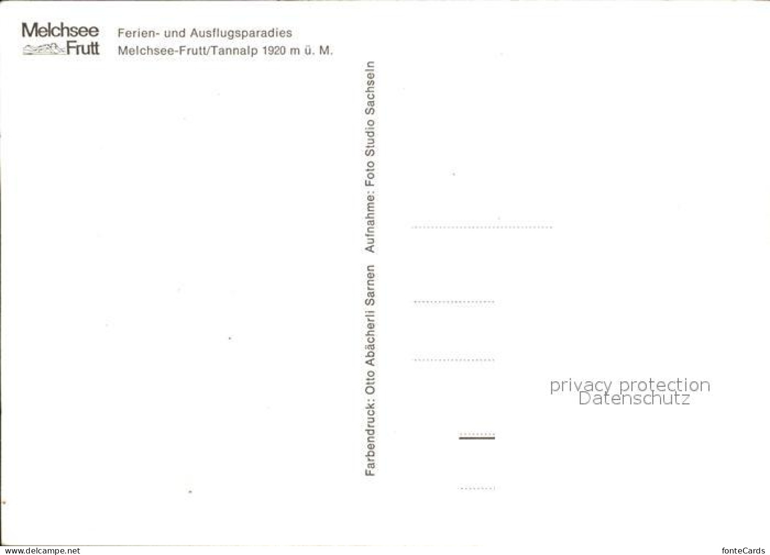 11696073 Melchsee-Frutt Tannalp Melchsee-Frutt - Autres & Non Classés