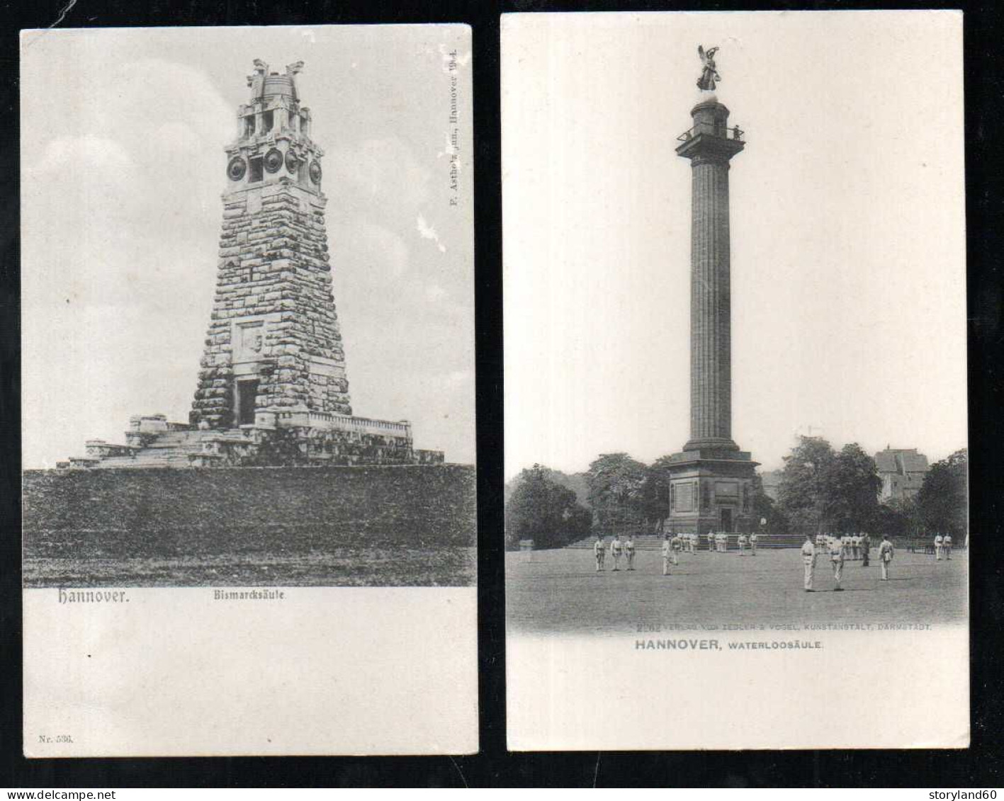 Monument Bismarck Et Colonne , 2 Cartes - Hannover