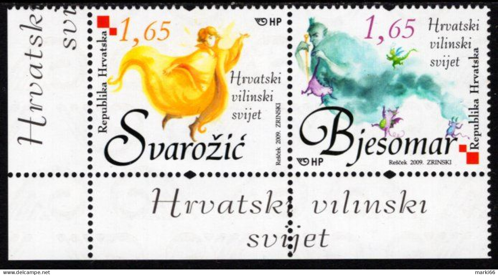 Croatia - 2009 - World Of Fairies - Tales And Legends - Mint Stamp Set - Croacia