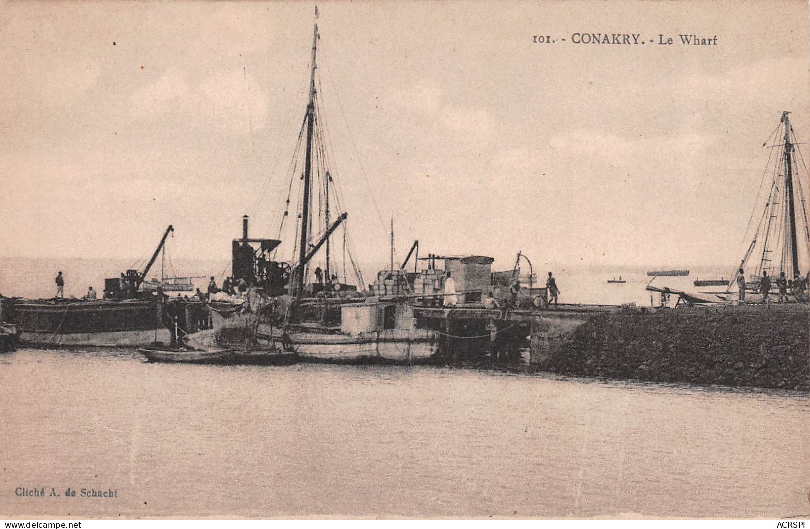 Guinée Française CONAKRY Le  Wharf  Cpa Vierge   (Scans R/V) N° 25 \ML4051 - Guinée Française