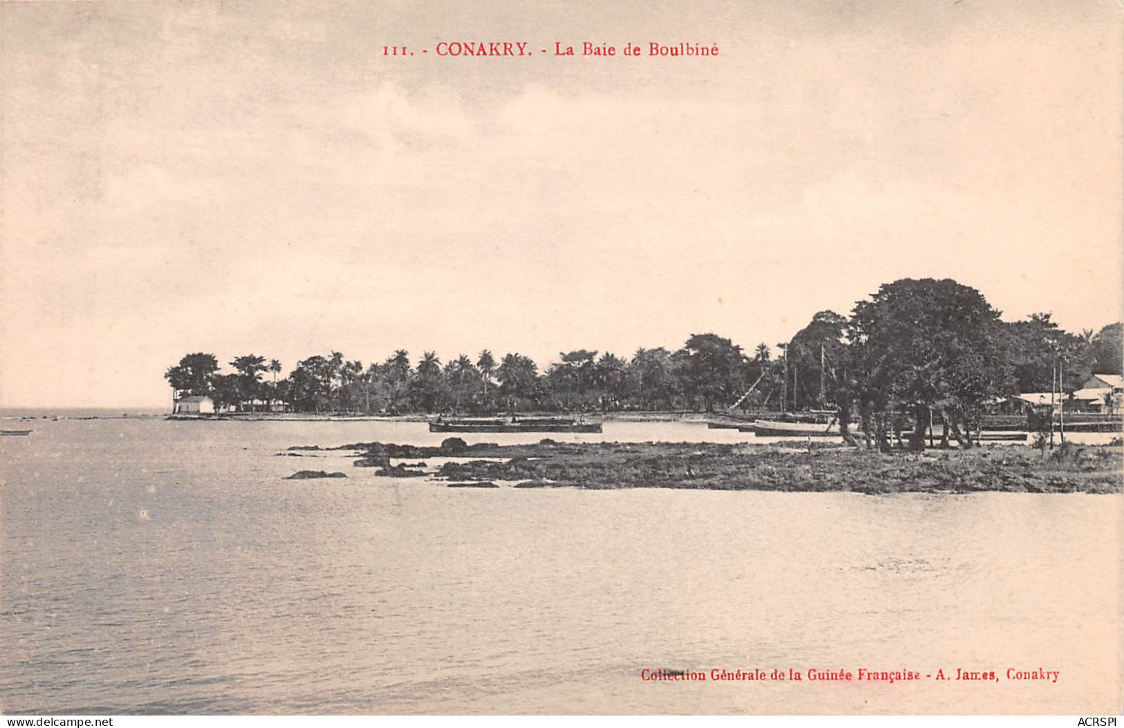 Guinée Française CONAKRY  La Baie De Boulbiné Carte Vierge Non Circulé   (Scans R/V) N° 55 \ML4051 - Französisch-Guinea