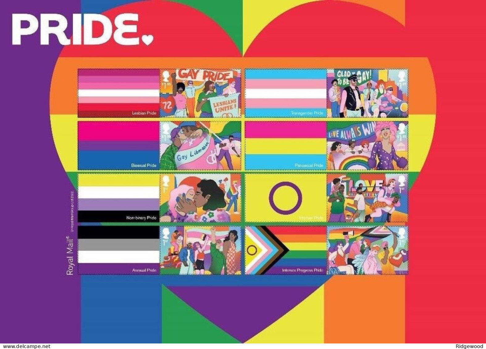 GB 2022 PRIDE - Smilers / Collector Sheet - GS-144/LS-142 - Timbres Personnalisés
